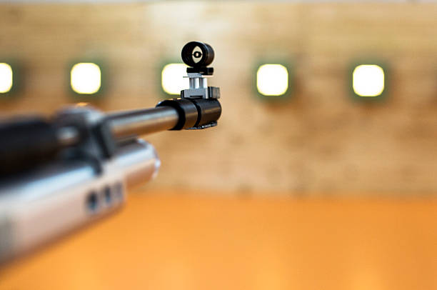 Luftgewehr im Anschlag